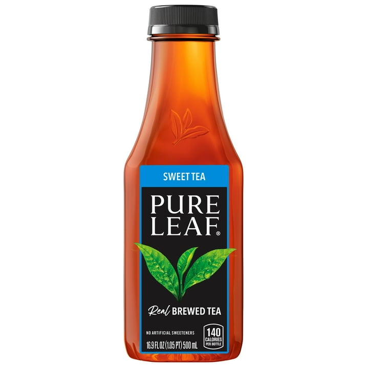 Pure Leaf Sweet Tea Iced Tea, Bottled Tea Drink, 16.9 fl oz, 6 Pack, Real Brewed Black Tea, Southern Style Sweetened Refreshing Beverage, Made with Real Sugar, No Artificial Flavors, Ready to Drink Bottles for the Whole Family