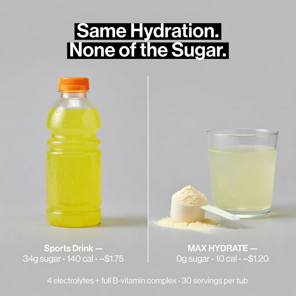 Nutrive™ Max Hydrate - Electrolytes &  B-Vitamins Hydration Powder (Zesty Lemonade)