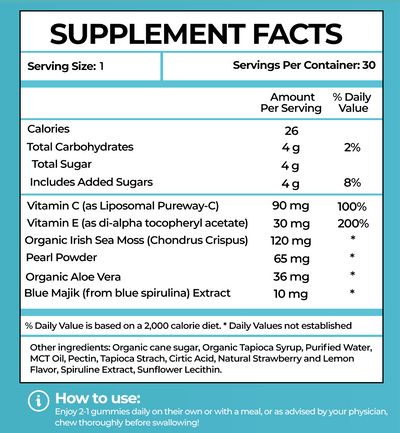 Nutrive© Sea Moss & Pearl Powder Gummies