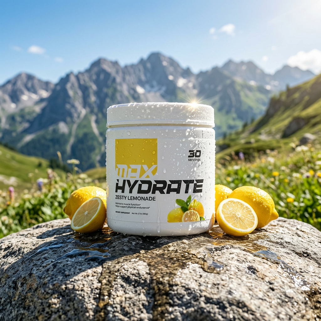 Nutrive™ Max Hydrate - Electrolytes &  B-Vitamins Hydration Powder (Zesty Lemonade)